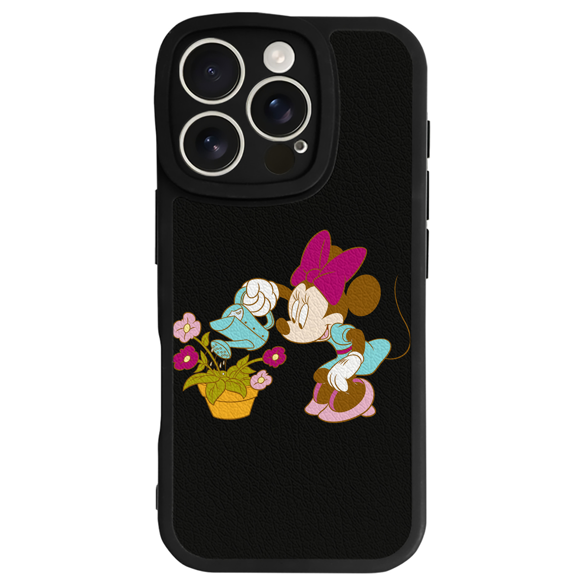 （画像用） ミッキーマウス Mickey Mouse 【iPhone 16シリーズ対応】シリコンスマホケース（レザー調） 材質：シリコン